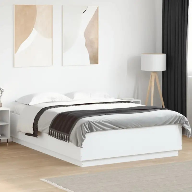 Grijs Sonoma bedframe van bewerkt hout voor een goede nachtrust - Wit / 140 x 200 cm - Bedden & bedframes