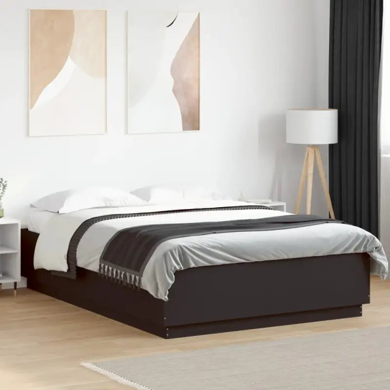 Grijs Sonoma bedframe van bewerkt hout voor een goede nachtrust - Zwart / 120 x 200 cm - Bedden & bedframes