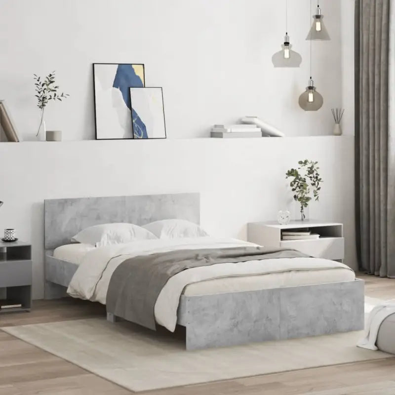 Grijs Sonoma bedframe voor een stabiele en stijlvolle slaapkamer - Betongrijs / 120 x 190 cm - Bedden & bedframes