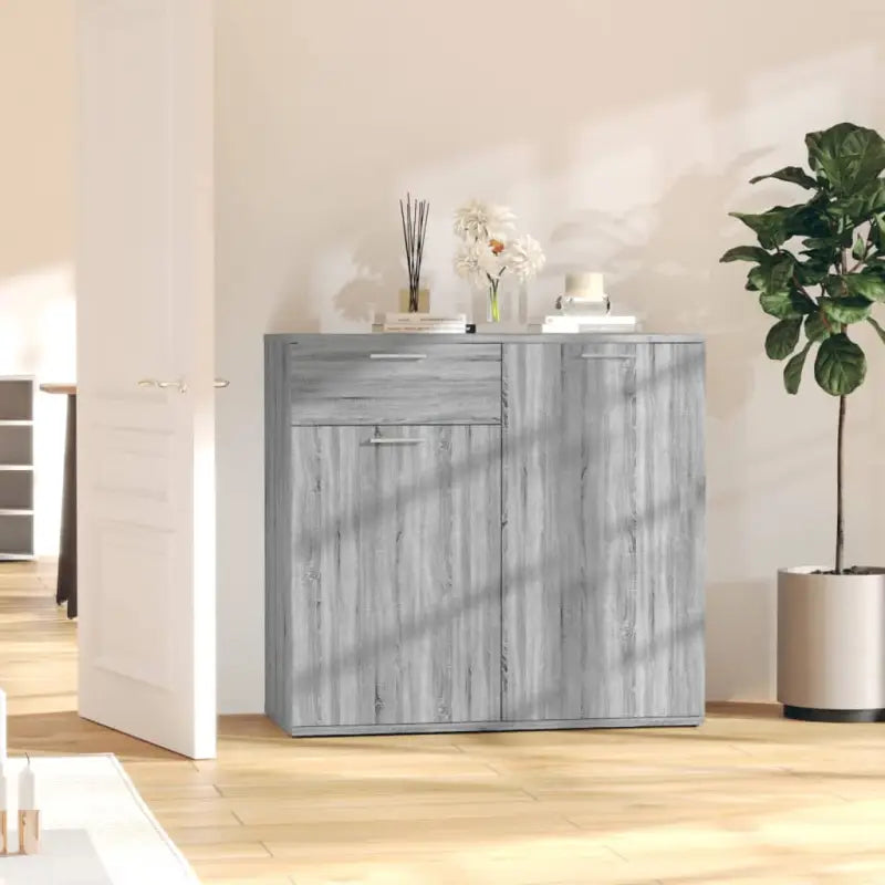 Grijs Sonoma dressoir in bewerkt hout met eenvoudig schoonmaakgemak - Dressoirs & buffetkasten