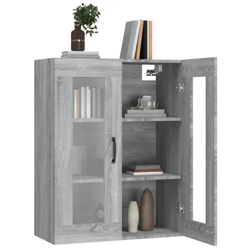Grijs Sonoma dressoir met bewerkt hout en extra opbergruimte - Dressoirs & buffetkasten