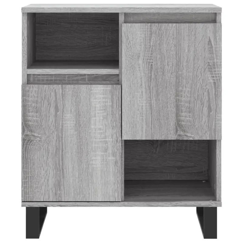 Grijs Sonoma dressoir met bewerkt hout en ijzeren poten - Dressoirs & buffetkasten