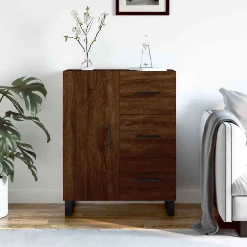 Grijs Sonoma Dressoir met bewerkt hout voor een tijdloze uitstraling - Bruineiken / 1 - Dressoirs & buffetkasten
