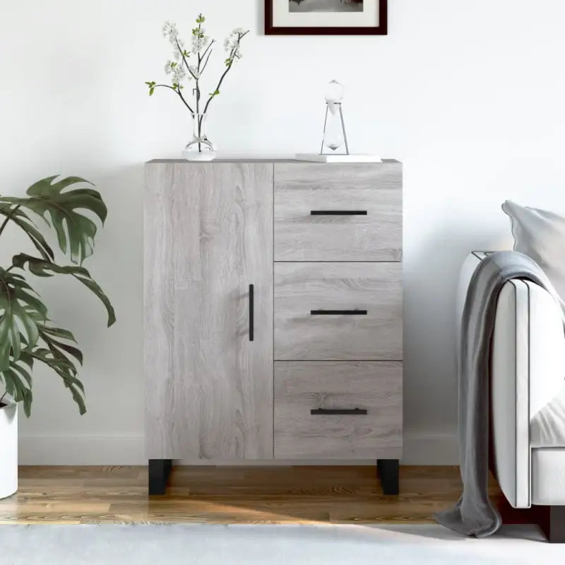 Grijs Sonoma Dressoir met bewerkt hout voor een tijdloze uitstraling - Dressoirs & buffetkasten