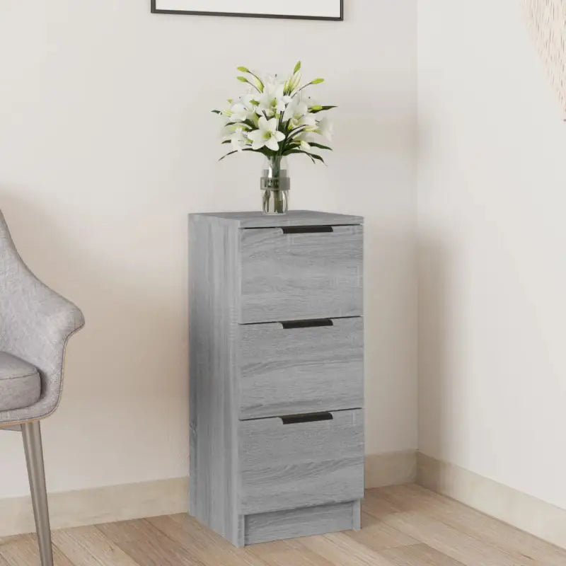 Grijs Sonoma dressoir van bewerkt hout met eenvoudig ontwerp - Grijs sonoma / 1 - Dressoirs & buffetkasten