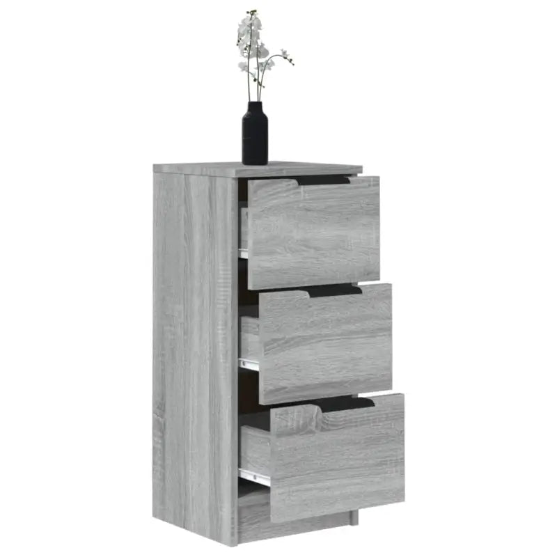 Grijs Sonoma dressoir van bewerkt hout met eenvoudig ontwerp - Dressoirs & buffetkasten