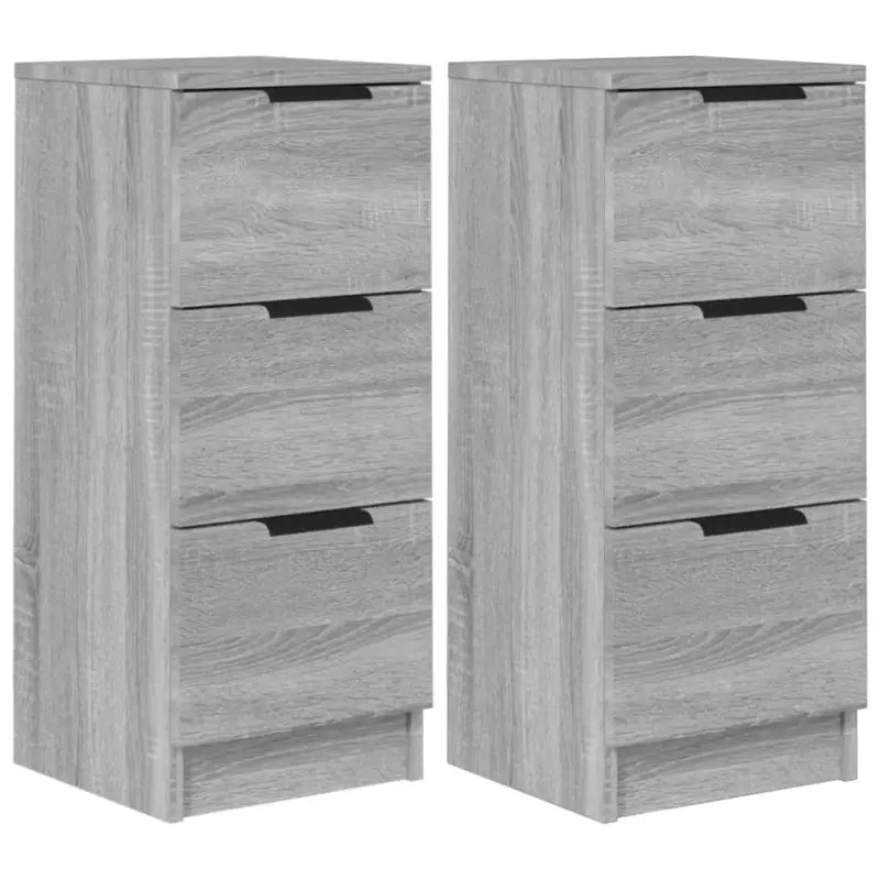 Grijs Sonoma dressoir van bewerkt hout met eenvoudig ontwerp - Dressoirs & buffetkasten