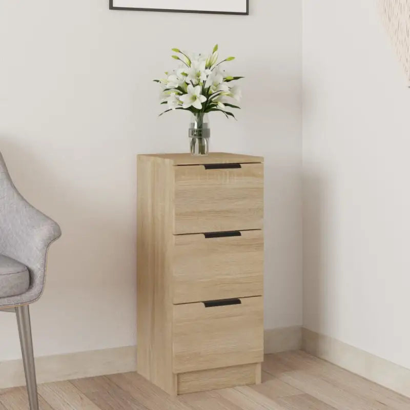 Grijs Sonoma dressoir van bewerkt hout met eenvoudig ontwerp - Sonoma eiken / 1 - Dressoirs & buffetkasten