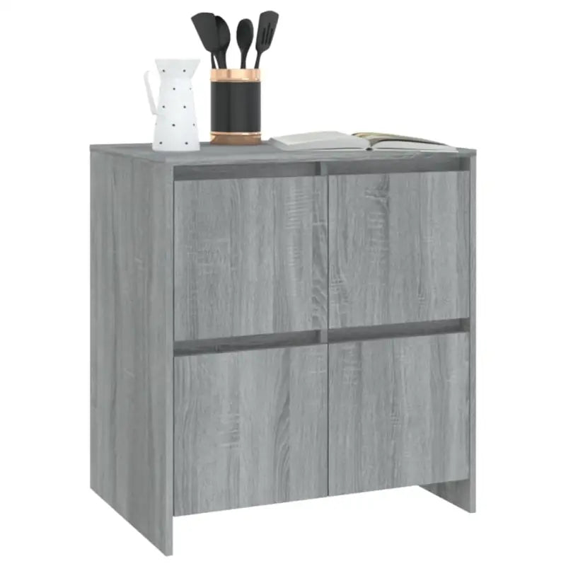 Grijs Sonoma dressoir van bewerkt hout met minimalistisch ontwerp - Dressoirs & buffetkasten