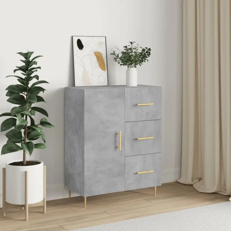 Grijs Sonoma dressoir van bewerkt hout met tijdloze uitstraling - Betongrijs / 1 - Dressoirs & buffetkasten