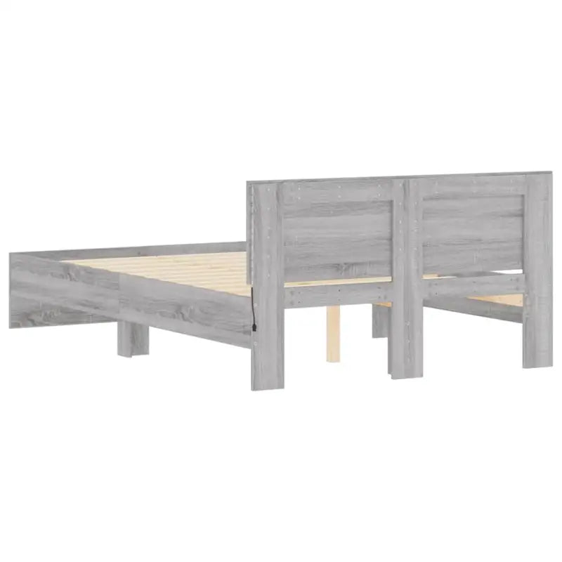 Grijs Sonoma Eiken Bedframe met RGB LED-verlichting voor Slaapkamer - Bedden & bedframes