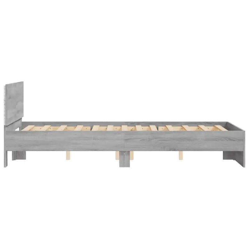 Grijs Sonoma Eiken Bedframe met RGB LED-verlichting voor Slaapkamer - Bedden & bedframes