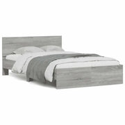 Grijs Sonoma Eiken Bedframe met RGB LED-verlichting voor Slaapkamer - Bedden & bedframes