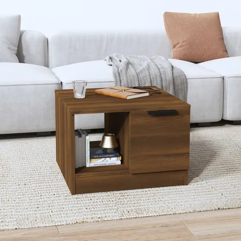 Grijs Sonoma salontafel van bewerkt hout voor een elegante uitstraling - bruin eikenkleur / 1 - Salontafels