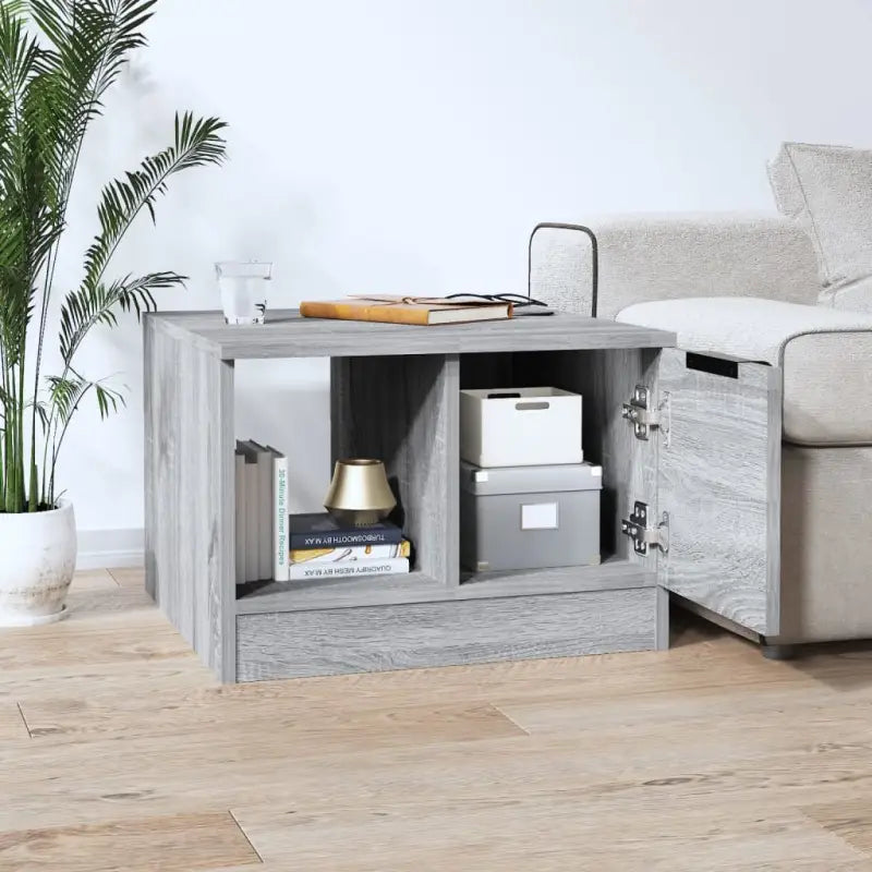 Grijs Sonoma salontafel van bewerkt hout voor een elegante uitstraling - Salontafels