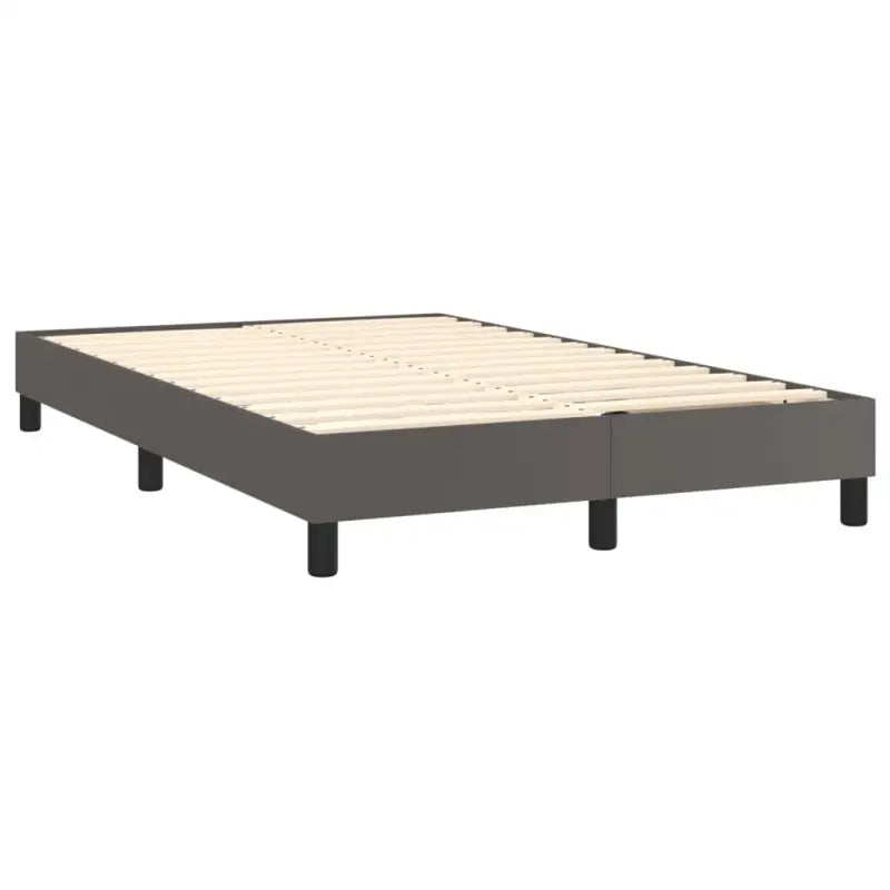 Grijze boxspring met matras en LED voor een rustgevende slaapkamer - Bedden & bedframes