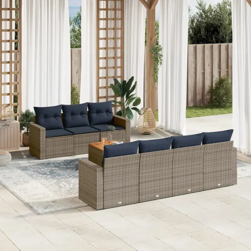 Grijze loungeset met gepoedercoat staal en waterdichte tas voor buitengebruik - Grijs - Tuinsets