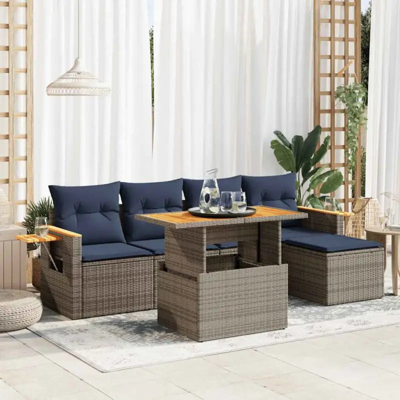 Grijze loungeset met gepoedercoat staal en waterdichte tas voor buiten - Tuinsets