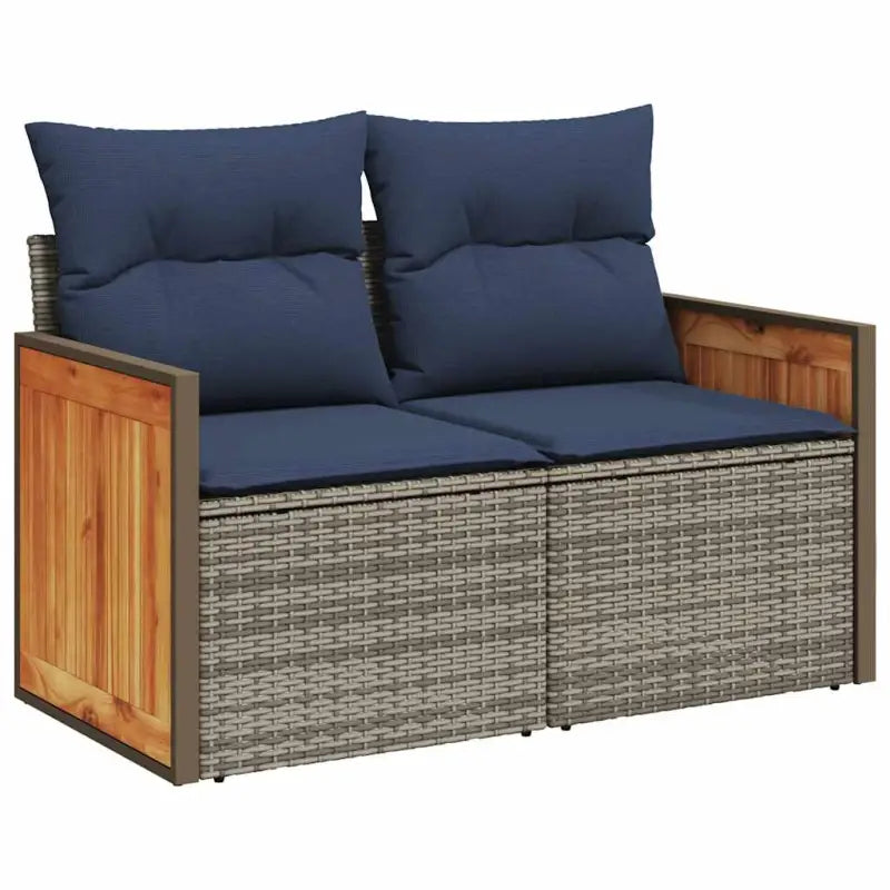 Grijze loungeset met waterdichte tas en gepoedercoat staal voor buiten - Tuinsets