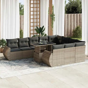 Grijze loungeset met waterdichte tas en gepoedercoat staal voor buiten - Tuinsets
