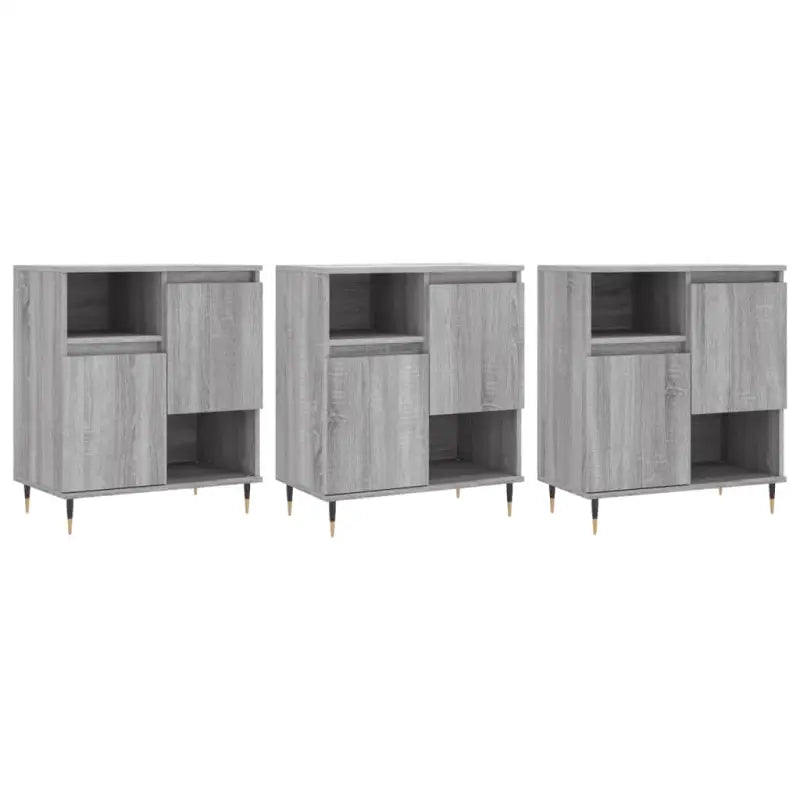 Grijze Sonoma dressoirs en buffettafels van bewerkt hout - Dressoirs & buffetkasten