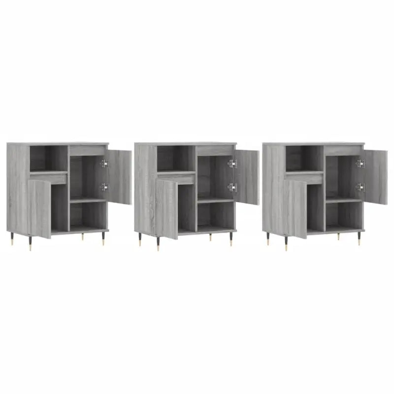 Grijze Sonoma dressoirs en buffettafels van bewerkt hout - Dressoirs & buffetkasten