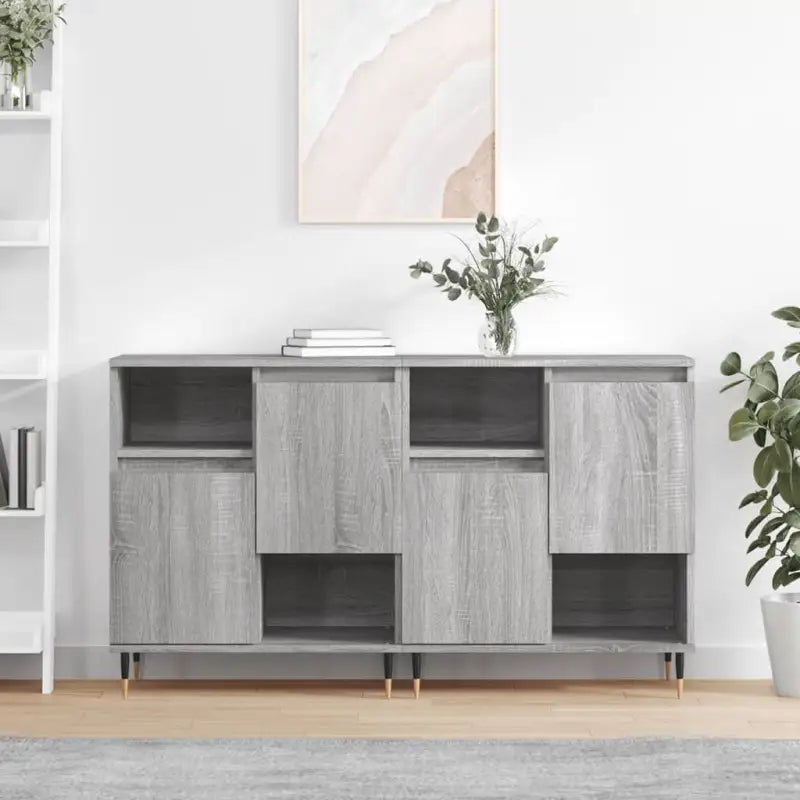 Grijze Sonoma dressoirs en buffettafels van bewerkt hout - Grijs sonoma / 2 - Dressoirs & buffetkasten