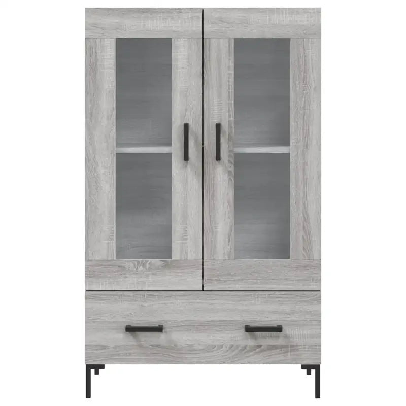Grijze Sonoma hoge kast met metalen poten voor een moderne uitstraling - Dressoirs & buffetkasten