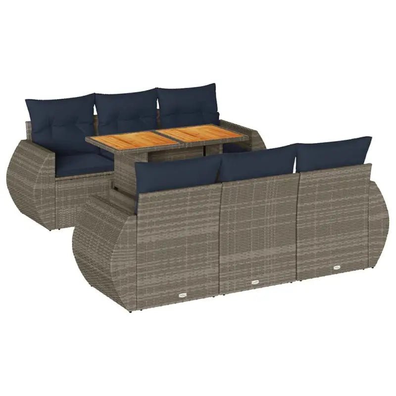 Grijze tuin loungeset met gepoedercoat staal en waterdichte zak - Grijs - Tuinsets