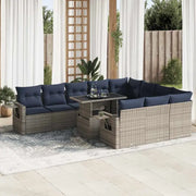 Grijze tuin loungeset met waterdichte tas en gepoedercoat staal - Grijs - Tuinsets