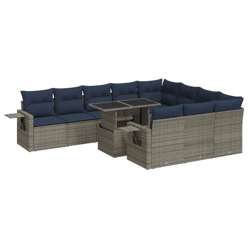 Grijze tuin loungeset met waterdichte tas en gepoedercoat staal - Grijs - Tuinsets