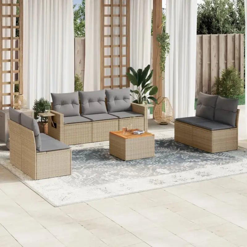 Grijze tuinset met gepoedercoat staal en fraaie afmetingen - Gemengd beige - Tuinsets