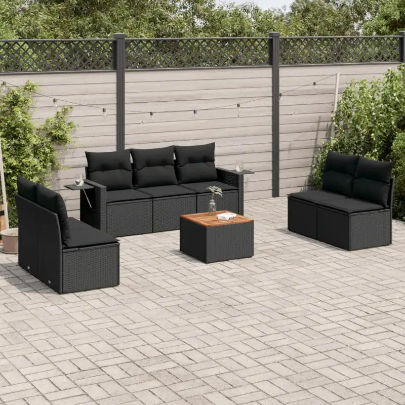 Grijze tuinset met gepoedercoat staal en fraaie afmetingen - Zwart - Tuinsets