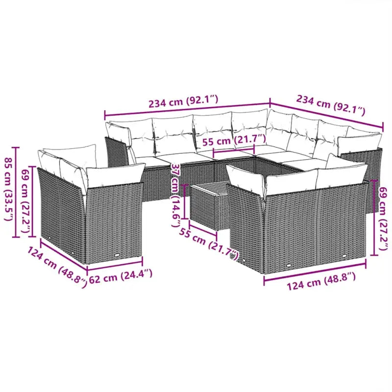 Grijze tuinset met waterdichte tas en gepoedercoat staal voor buitenplezier - Grijs - Tuinsets