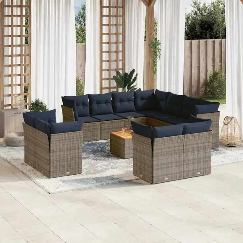 Grijze tuinset met waterdichte tas en gepoedercoat staal voor buitenplezier - Grijs - Tuinsets