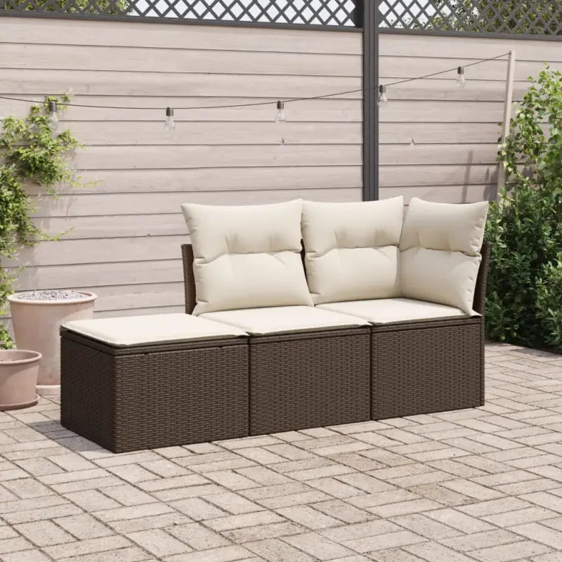 Grijze tuinset met waterdichte tas en gepoedercoat staal afmetingen - Bruin en crème - Tuinsets