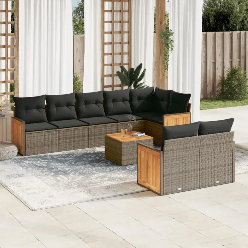 Grijze Tuinset met Waterdichte Tas en Gepoedercoat Staal voor Buiten gerust - Grijs / Met tafel - Tuinsets