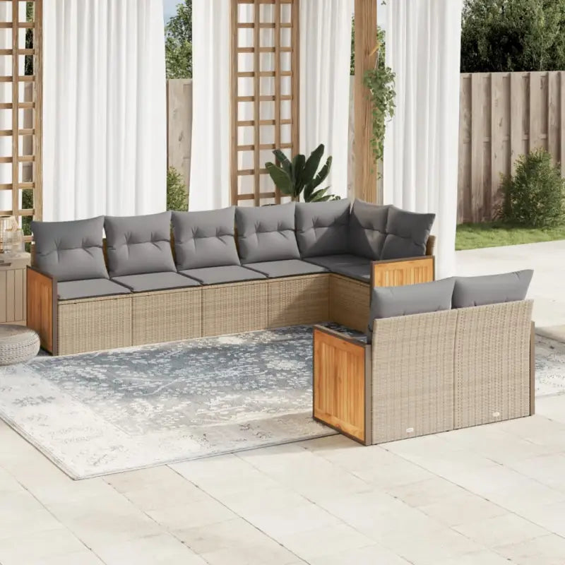 Grijze Tuinset met Waterdichte Tas en Gepoedercoat Staal voor Buiten gerust - Beige en grijs / Zonder tafel - Tuinsets