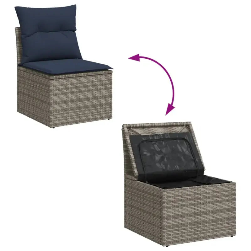 Grijze tuinset met waterdichte tas en gepoedercoat stalen frame - Grijs - Tuinsets