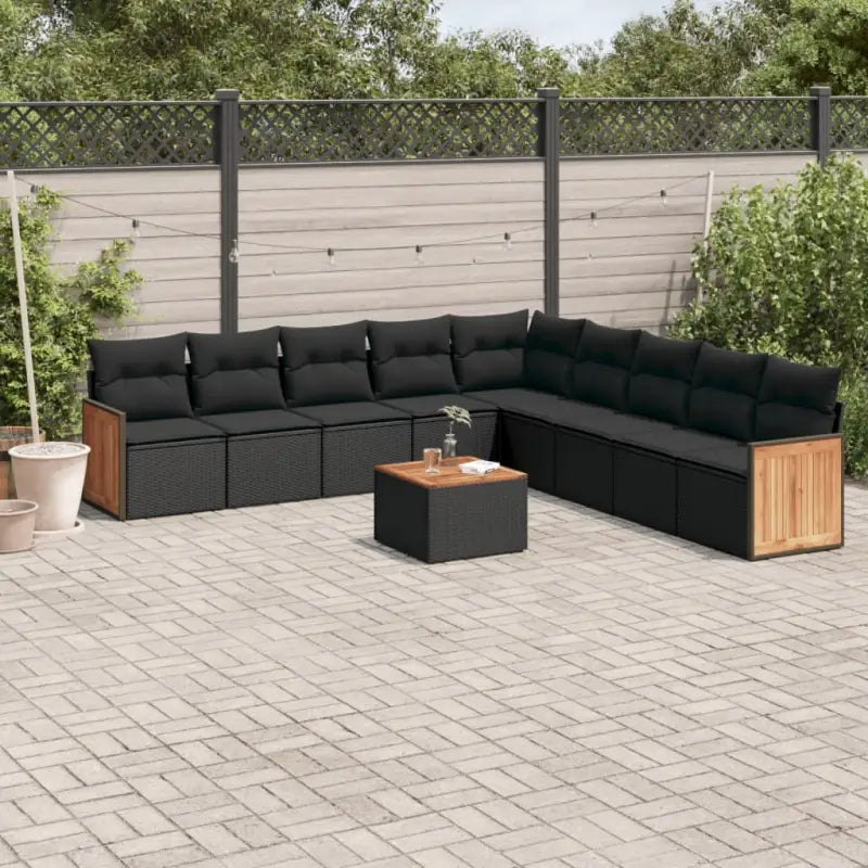 Grijze tuinset met waterdichte zak en gepoedercoat staal voor buiten - Zwart / Met tafel - Tuinsets
