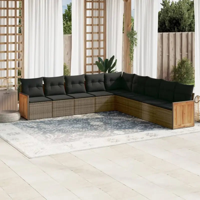 Grijze tuinset met waterdichte zak en gepoedercoat staal voor buiten - Grijs / Zonder tafel - Tuinsets