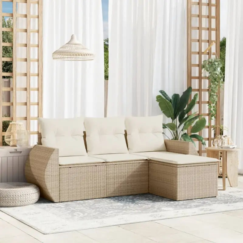 Grijze tuinset van gepoedercoat staal met waterdichte tas en comfortabele afmetingen - beige en crèmekleurig / Zonder
