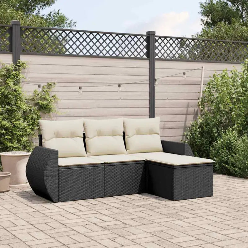 Grijze tuinset van gepoedercoat staal met waterdichte tas en comfortabele afmetingen - Zwart en crème / Zonder tafel