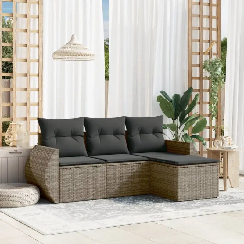 Grijze tuinset van gepoedercoat staal met waterdichte tas en comfortabele afmetingen - Grijs / Zonder tafel - Tuinsets
