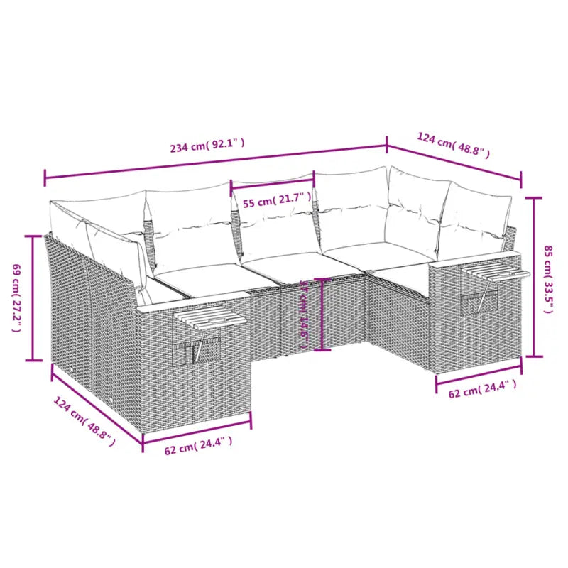 Grijze tuinstoelset van gepoedercoat staal met comfortabele afmetingen - Tuinsets