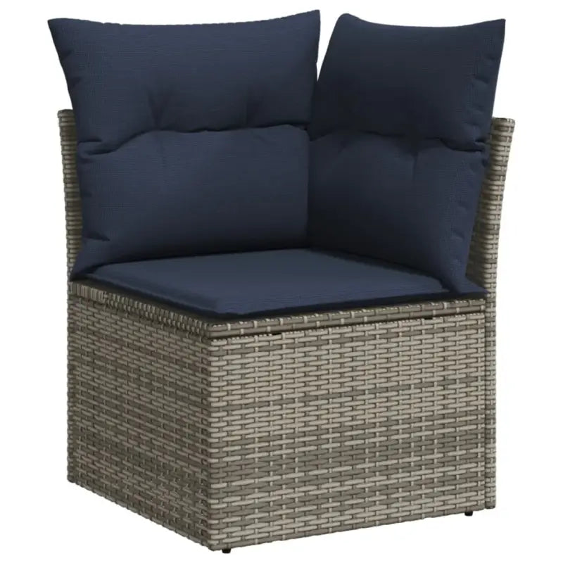 Grijze tuinstoelset van gepoedercoat staal met comfortabele afmetingen - Tuinsets