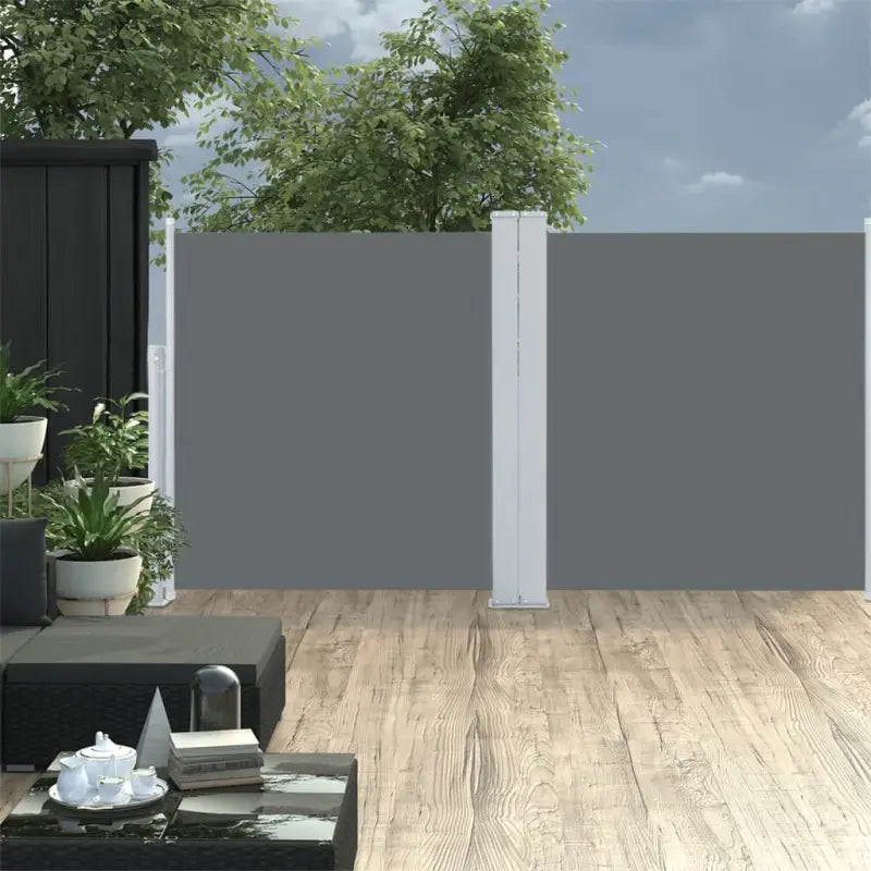 Grote zijluifel voor privacy en bescherming tegen wind en zon - Antraciet / 120 x 600 cm / 1 - Parasols en zonneschermen