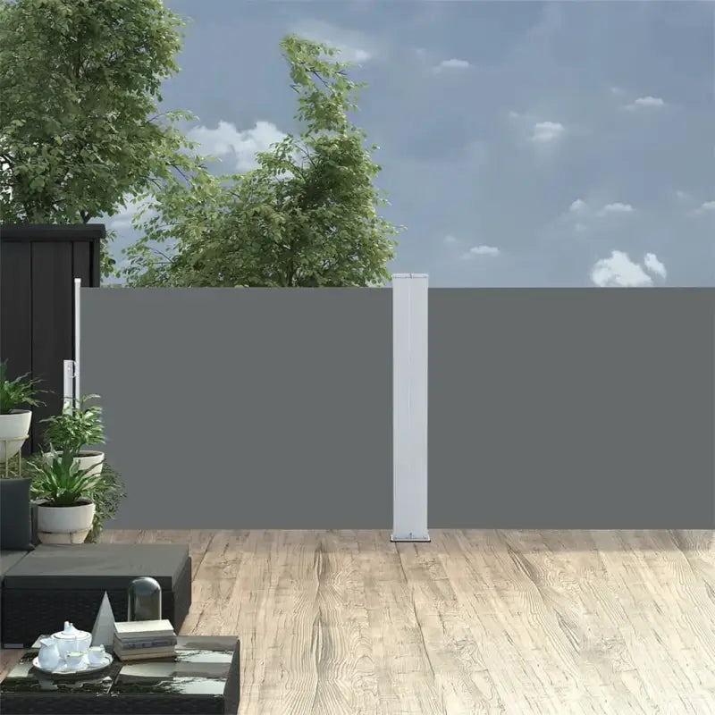 Grote zijluifel voor privacy en bescherming tegen wind en zon - Antraciet / 120 x 1000 cm / 1 - Parasols