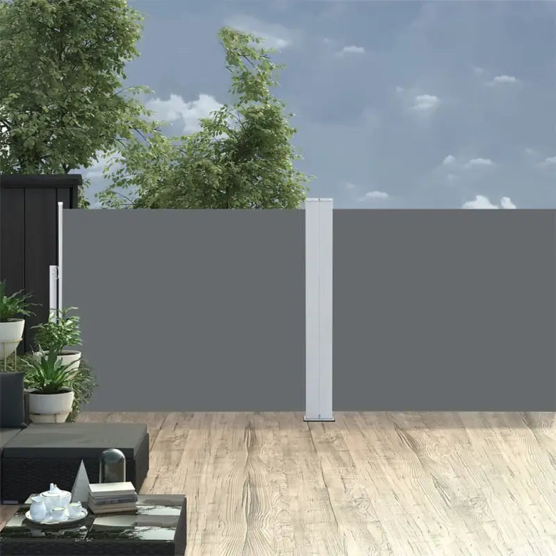 Grote zijluifel voor privacy en bescherming tegen wind en zon - Antraciet / 140 x 1000 cm / 1 - Parasols
