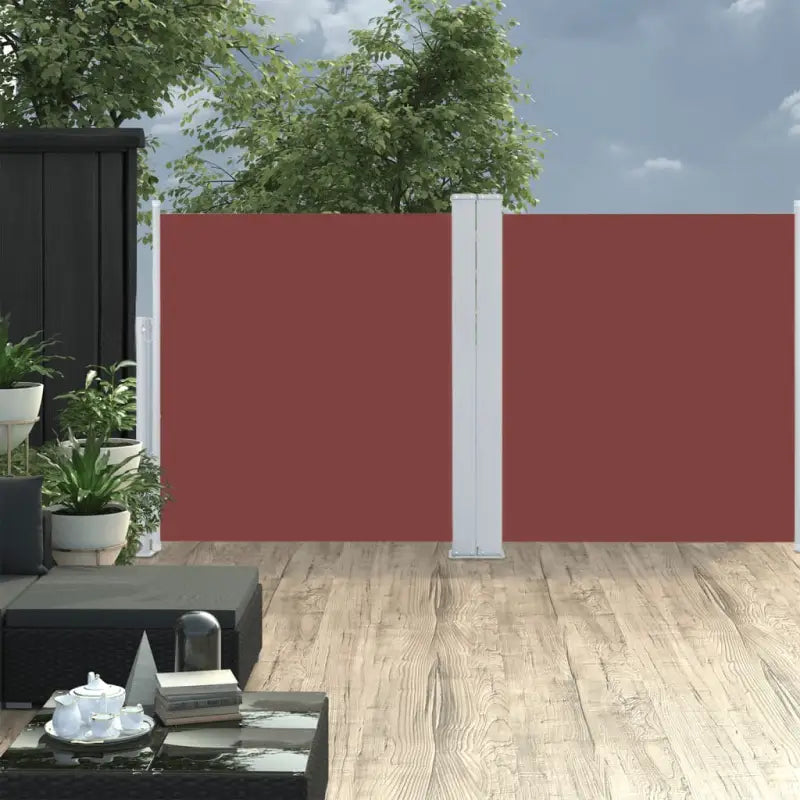 Grote zijluifel voor privacy en bescherming tegen wind en zon - Bruin / 120 x 600 cm / 1 - Parasols en zonneschermen